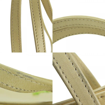 Fendi Tote Roll Bag Leather Beige Pink Green Silver Hardware Shoulder Floral A4