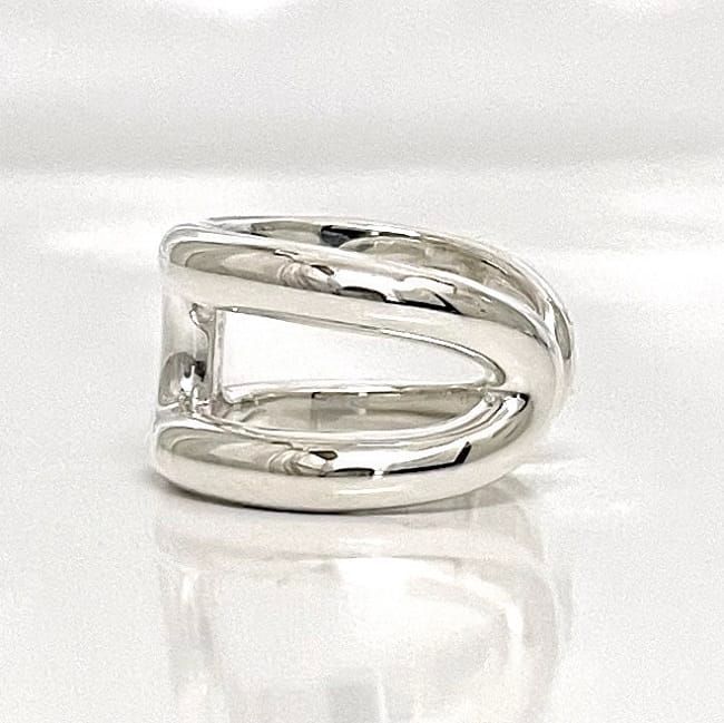 Hermes Ring Ozmoz PM F22864 Silver Ring JP14