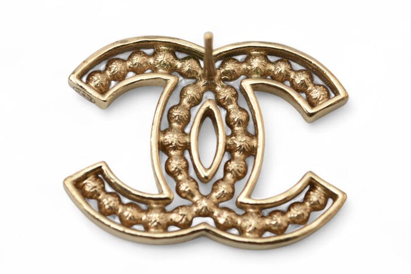 Chanel Earrings Chanel Accessories CC Logo Rhinestone Pearl Motif Gold B19