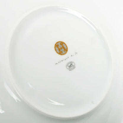 Hermes Dessert Plate Mosaic Van Quatre Gold Plate Pottery Accessories