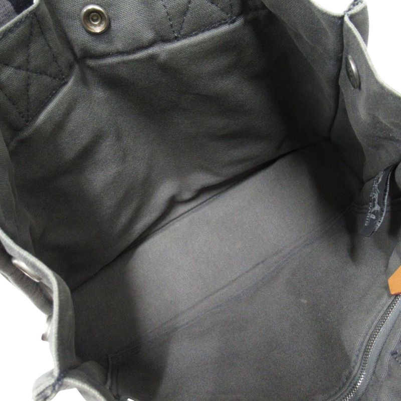 Hermes Bag Fourre Tout PM Canvas Tote Hand Bag Gray Men Women Used