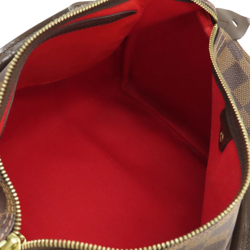 Louis Vuitton Handbag Speedy 30 Damier Canvas Damier Ebene Gold Hardware Brown