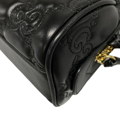 Gucci Ggmatelasse 702251 Black Chain Shoulder/mini Bag Leather