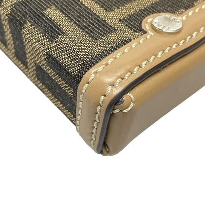 Fendi Shoulder Bag Baguette Soft Trunk Phone Pouch 7as139 Brown And Black Phone