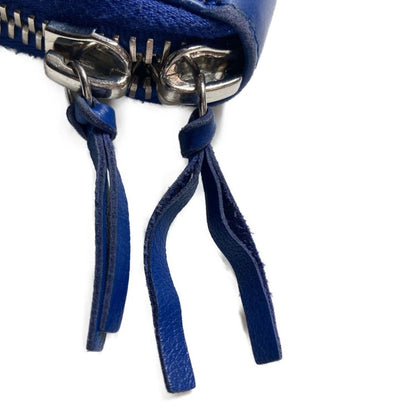 Balenciaga Round Zipper Wallet Blue