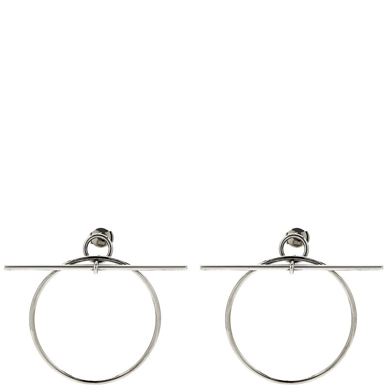 Hermes Earrings Loop MM Earrings Silver 925 Silver Ag925 Sv925 H114504b 00 [box