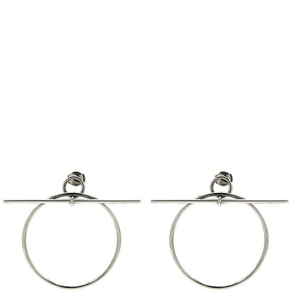 Hermes Earrings Loop MM Earrings Silver 925 Silver Ag925 Sv925 H114504b 00 [box