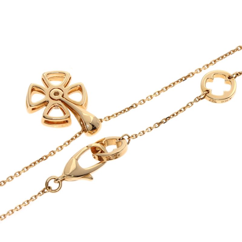 Bvlgari Bulgari Fiorever Diamond Necklace 18K Pink Gold Ladies