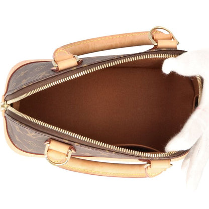 Louis Vuitton Alma BB M53152 Monogram Ladies Handbag Brown Excellent Condition