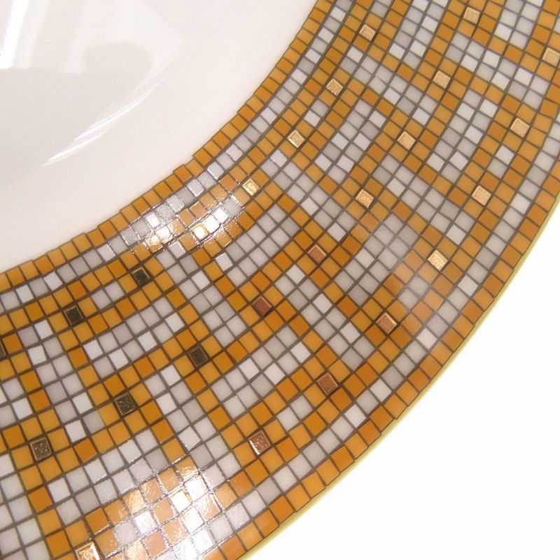 Hermes Mosaic 24 Dinner Plate Silkscreen Print Geometric Pattern Tableware