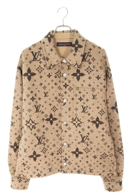 Louis Vuitton 25SS Rm251mj FRW Hsb39w Monogram Wool Silk And Cashmere Overshirt