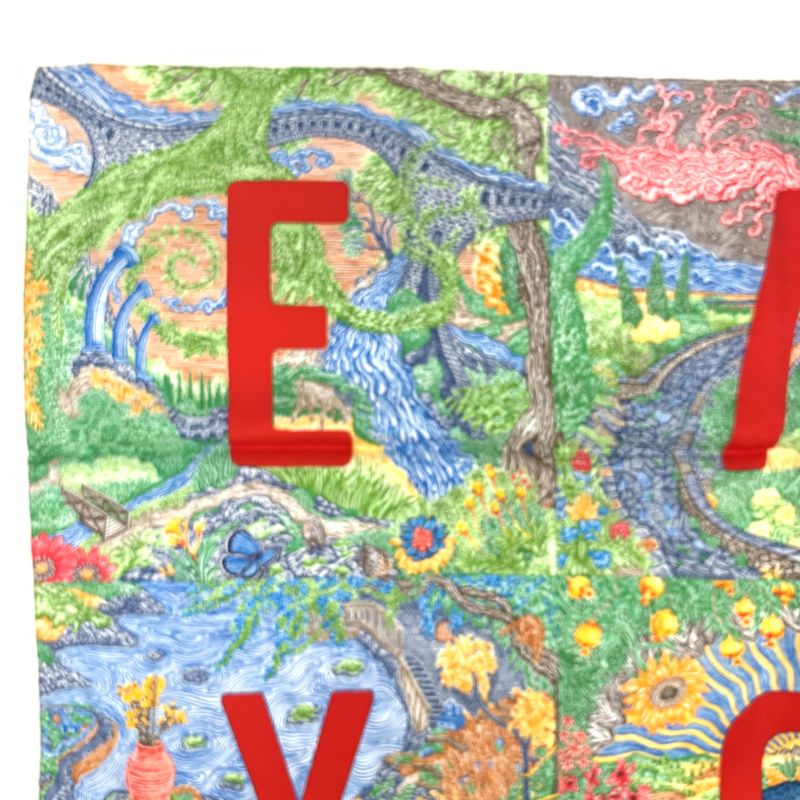 Grade Rare Hermes Carre 90 Carre Geant Elefseria 100% Silk Scarf With Box