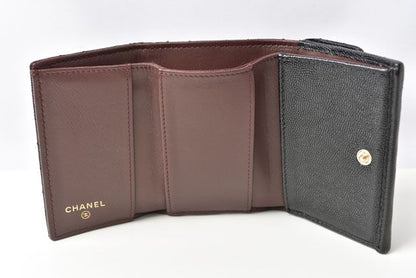 Chanel Coin Case Mini Wallet Chanel Compact Wallet A84401 Trifold Wallet Caviar