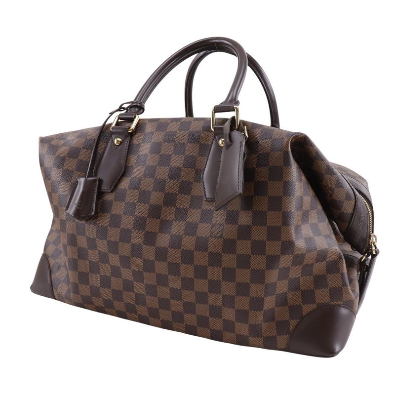 Louis Vuitton Vasslav N41537 Damier Canvas Brown Ce0026 Unisex Boston Bag