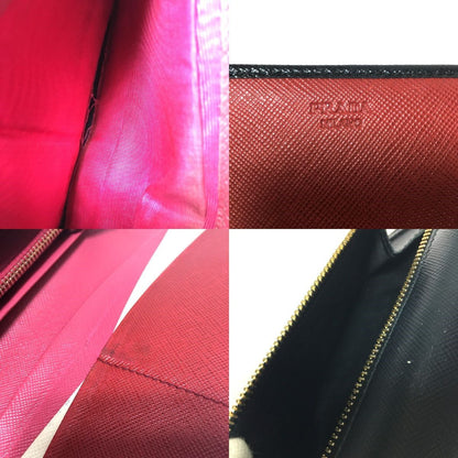 Prada Long Wallet Sapphiano 1mh132 Bicolor There Is a Feeling of Use