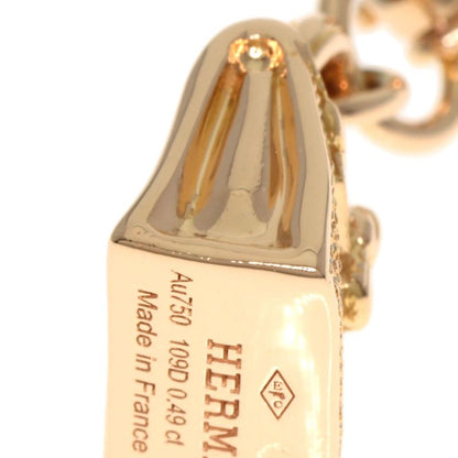 Hermes Amulet Birkin Diamond Bracelet 18K Pink Gold Ladies