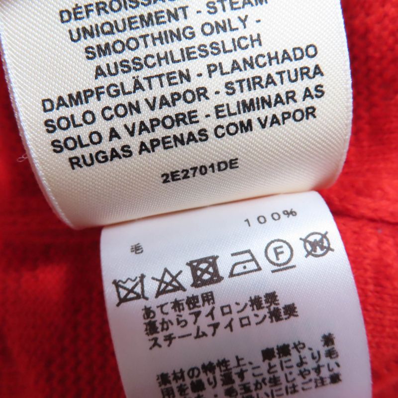 Hermes 2022 100% Wool H Motif Serie Buttons Long Sleeves Knit Cardigan Red