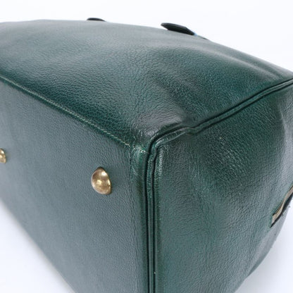 Hermes 00W Marked Gallop 50 Leather Boston Bag Green Business Travel A4 Tote