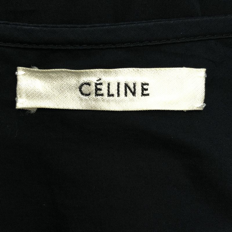 Celine - Phoebe Period Shoulder Zip Slit Blouse - 36 - Black - Women's
