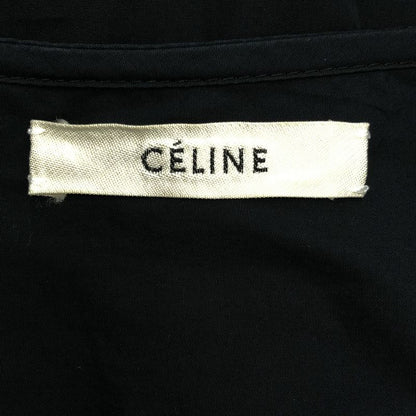 Celine - Phoebe Period Shoulder Zip Slit Blouse - 36 - Black - Women's