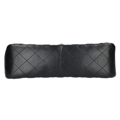 Chanel Deca Matelasse 30 Double Flap Lamb Skin Chain Shoulder Bag Women