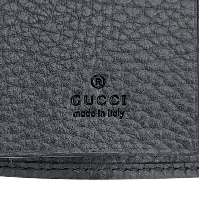 Gucci 6ring Key Case Black Marmont 456118 Excellent Condition Leather