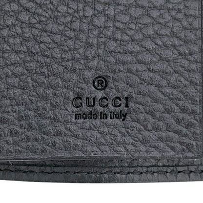 Gucci 6ring Key Case Black Marmont 456118 Excellent Condition Leather