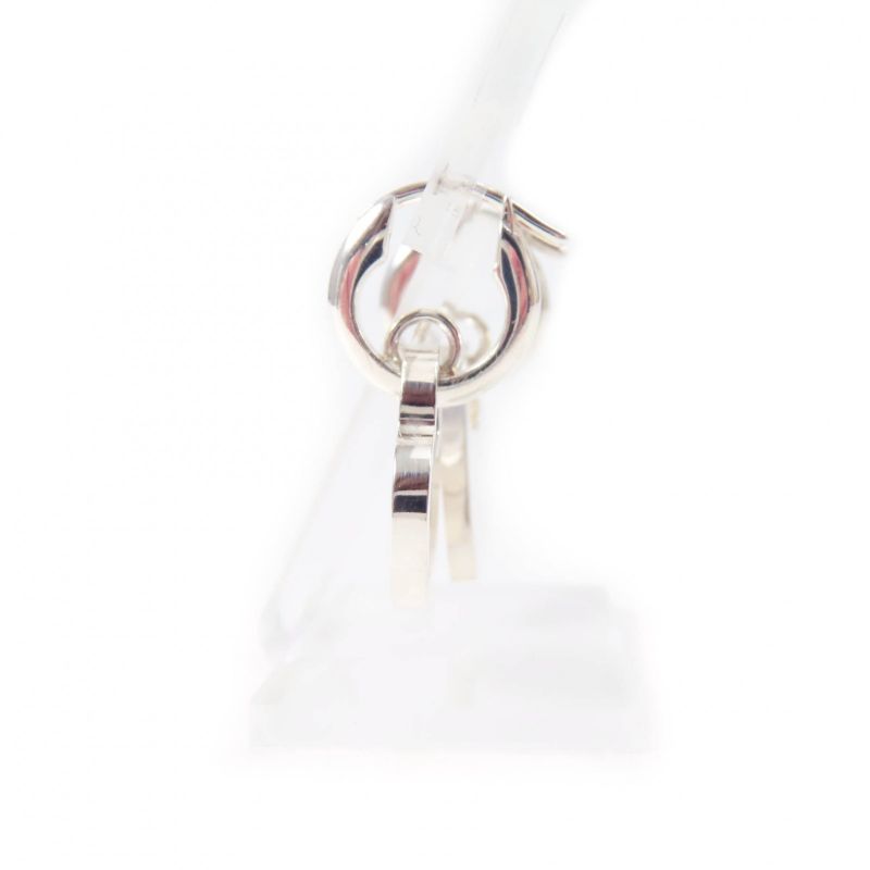 Gucci 796302 Trademark Hoop Earrings With Charm Sv925 Silver With