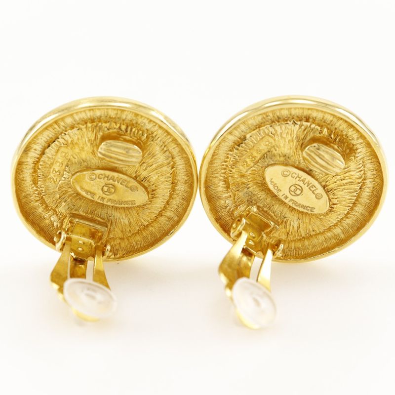 Chanel Coco Mark Vintage Gold Plated Ladies 21.6g Earring