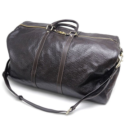 Gucci Boston Bag 206500 Guccissima Brown Travel Large Capacity