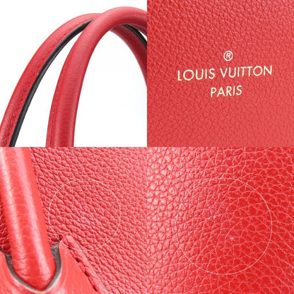 Louis Vuitton Tote Bag Kimono MM M40459 Monogram Leather Threes Red Brown Gold
