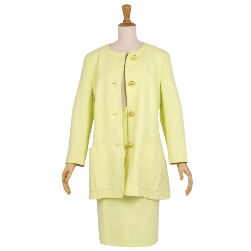 Vintage Celine Set-up Skirt Suit Gold Buttons