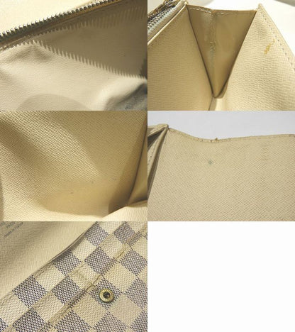 Louis Vuitton Women's Long Wallet N61735 Damier Azure Portefeuille Sarah Medium