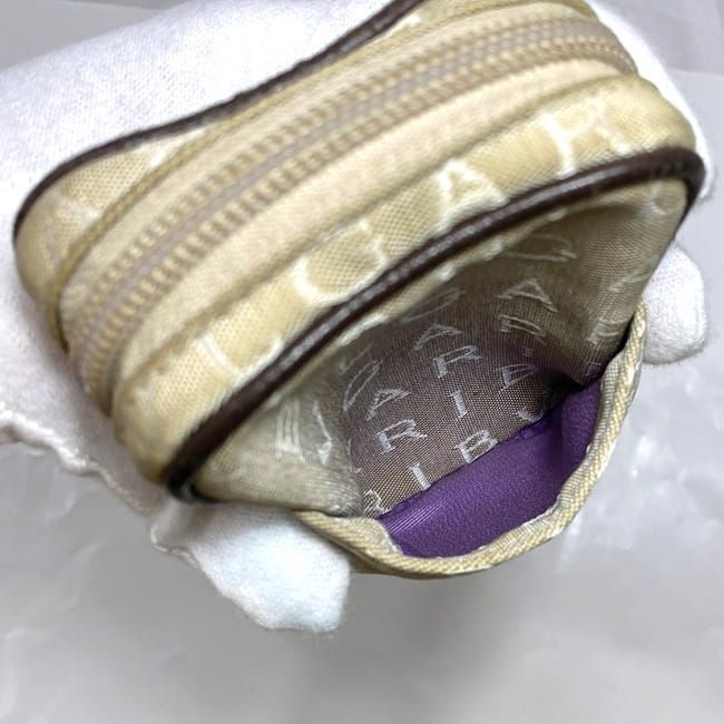 Bulgari Pouch Beige Brown Logomania 26545 Small Bag