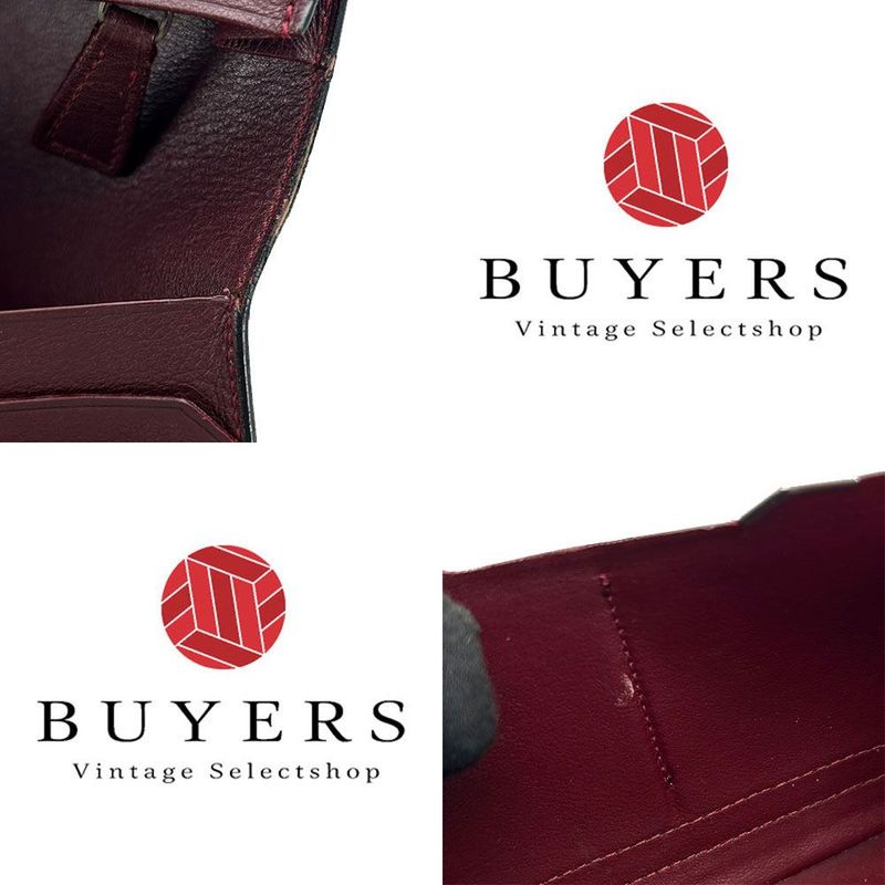 Cartier Bifold Long Wallet Cabochon Lineleather Leatherblackblacksilverhardwarea