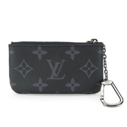 Louis Vuitton Coin Case Pochette Cles M80905 Monogram Eclipse Gray Black Silver