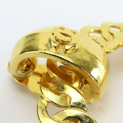 Chanel Earrings Coco Mark Metal Gold Plated Hoop Accessories Ladies Women Chanel