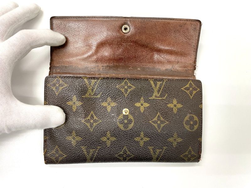 Louis Vuitton Monogram Porte Trésor International Long Wallet M61215 Brown Made