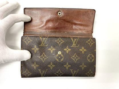 Louis Vuitton Monogram Porte Trésor International Long Wallet M61215 Brown Made
