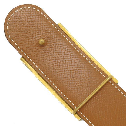 Hermes Belt Horse Buckle #90 Box Calf Vogue River Black and Gold #90 Gold