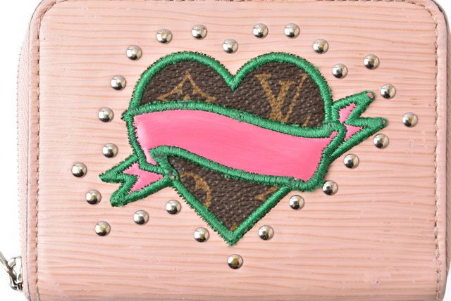 Louis Vuitton Wallet Fold Coin Case Zippy Coin Purse M63723 LV Stories Rose