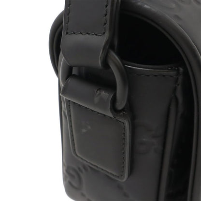 Gucci GG Rubber Effect Super Mini Bag Shoulder Bag Crossbody Black 794062