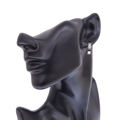 Gucci Icon GG Logo Hoop Earrings 18K White Gold 750 White Gold Earring Accessori