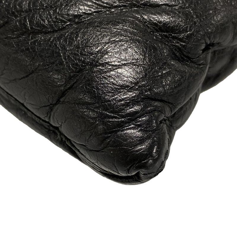 Bottega Veneta Clutch Bag Padetto / Maxi Intrecciato Black Leather