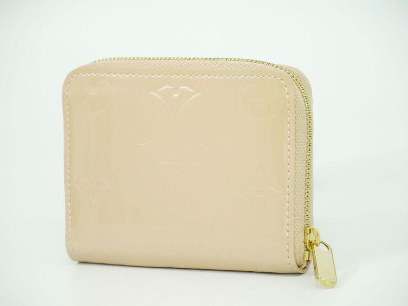 Authentic Louis Vuitton LV Zippy Coin Purse Vernis Leather Coin Case Rose