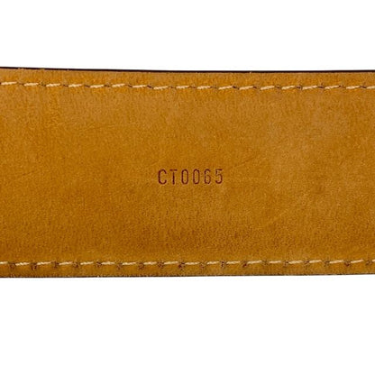 Louis Vuitton M6919 Ct0065 Belt Santure Ellipse Monogram Canvas Brown Gold Logo