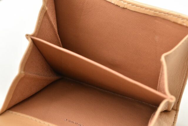 Chanel Wallet Chanel 3 Fold Wallet A82288 Lambskin Beige Silver Hardware