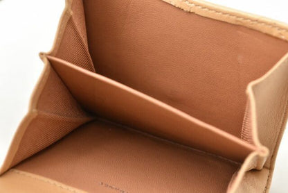 Chanel Wallet Chanel 3 Fold Wallet A82288 Lambskin Beige Silver Hardware