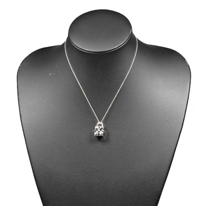 Tiffany & Co Ribbon Box Lock Silver 925 Ladies 15.6g Necklace