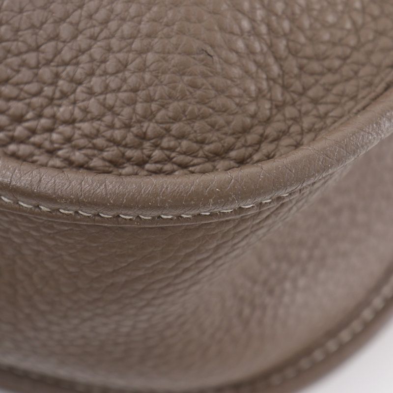 Hermes Evelyn 3GM Evelyn Taurillon Clemence Etoupe Silver Hardware □P Ladies
